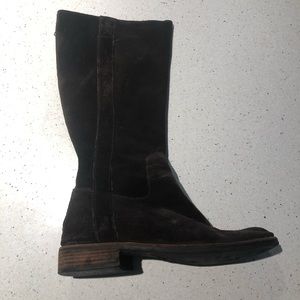 Chocolate Brown Suede Boots